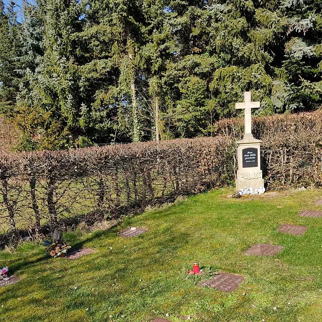 Rasenreihengrab auf dem Friedhof