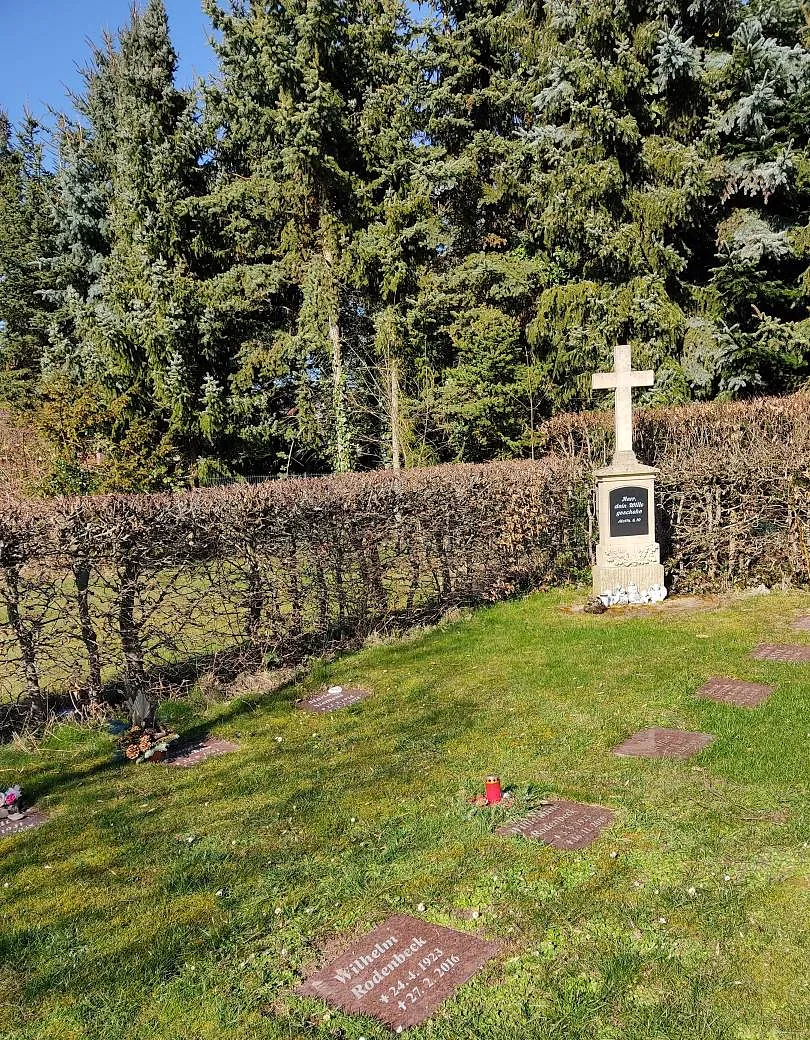 Rasenreihengrab auf dem Friedhof